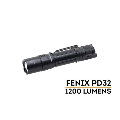 Fénix PD32 V2.0 de 1200 Lúmenes y 395 metros, 3 Modos y Estrobo (no incluye batería)